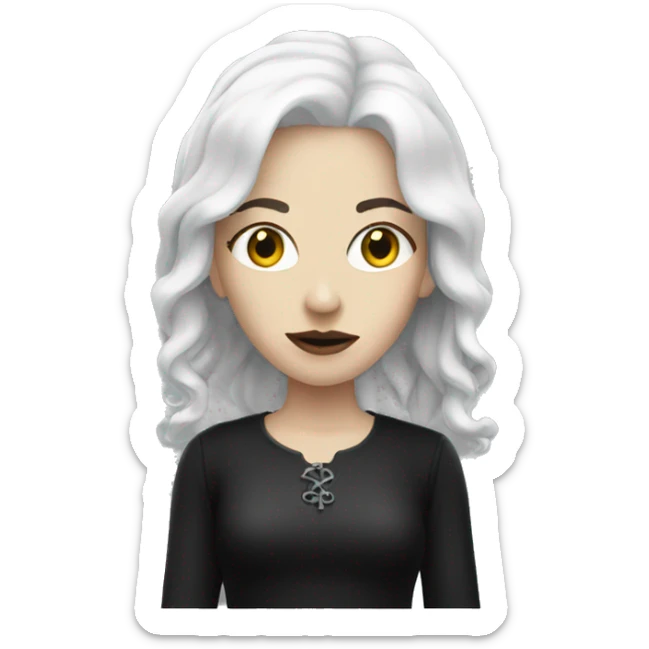 Gothic white woman standing sticker