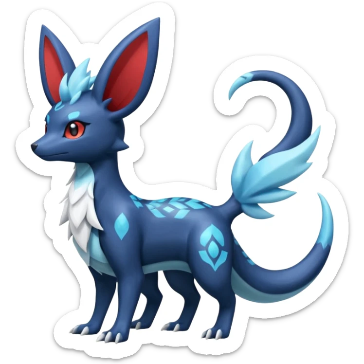 Salamence-Amaura-Umbreon-Silvally-fusion (full body) sticker