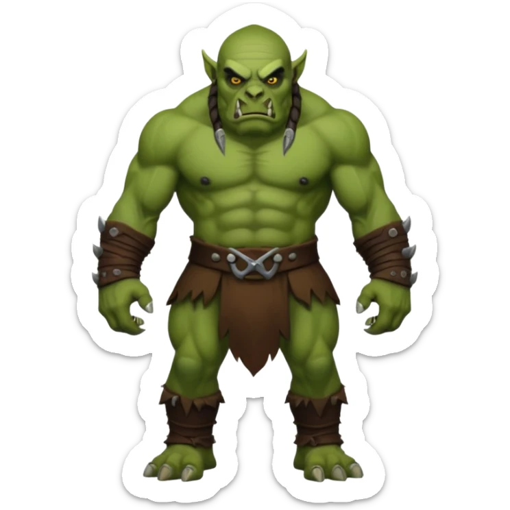 Orc from Lord of the Rings very creepy full body sticker