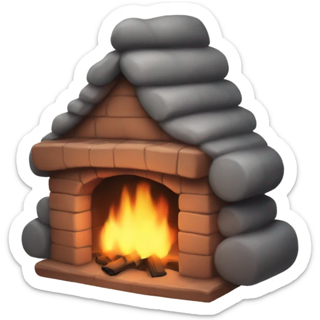Cozy fire sticker