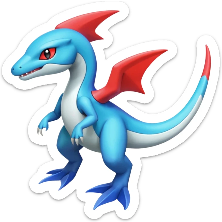 Meloetta-Inteleon-Salamence-Salandit-Latios-Fakémon-creature-hybrid sticker