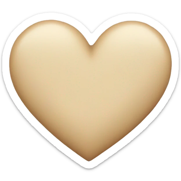 Beige heart  sticker