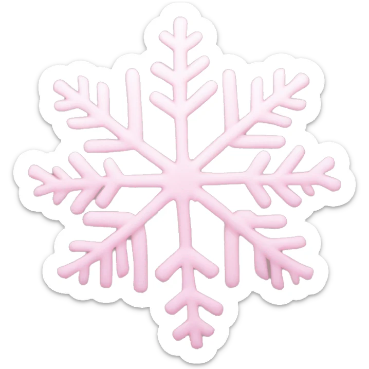 pastel pink snowflake  sticker