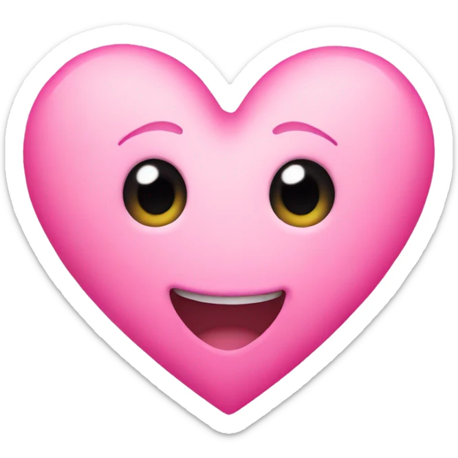 pink heart sticker