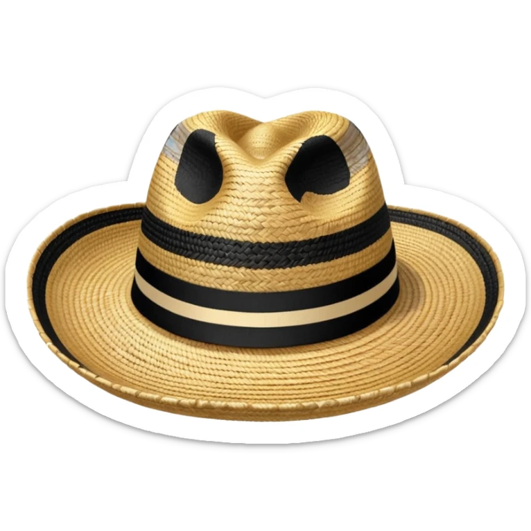 Sombrero Vueltiao con varias rallas negras sticker