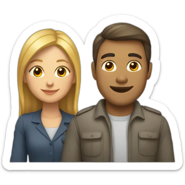 Un prêtre avec une femme en train de se marier sticker