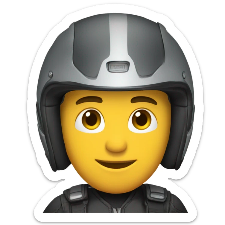 Un homme portant un casque de moto sticker