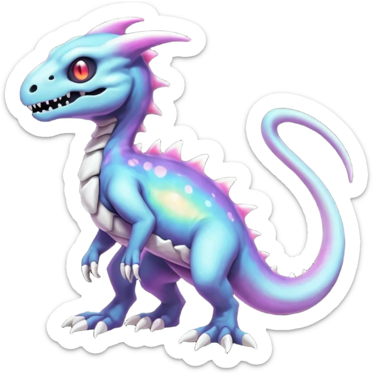 Nebulae Salandit-Cubone-Duskull-Noibat-Fakémon-hybrid-creature (full body)  sticker