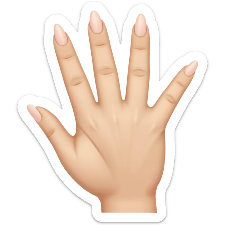 A hand with only the third finger, the thumb, and the pinky pointed up. The ring finger and pointer fingers are down sticker