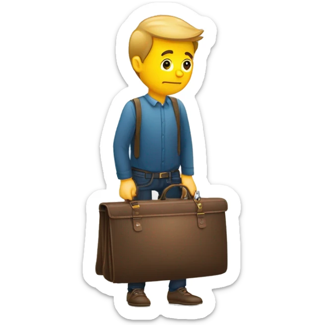 Bild trauriger lateinamerikanischer Mann im Clipart-Format, der in seine leere Brieftasche schaut. sticker