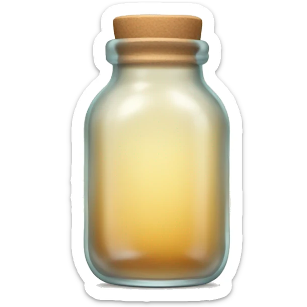 glass bottle with light colored tea sticker