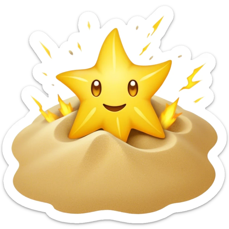like claude logo, like a spark of something, like a sun in beach sand sticker