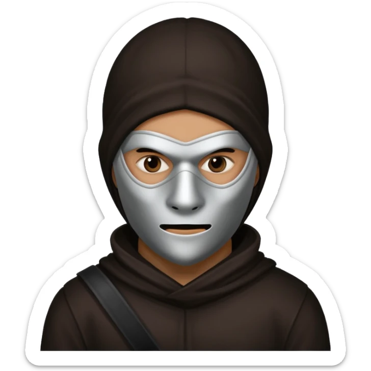  portrait of robber  sticker