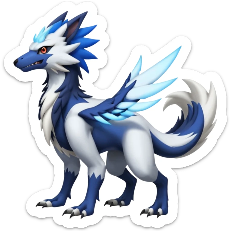 Nargacuga-Absol-Sergal-Silvally-Wolf-Latios-fusion, full body  sticker