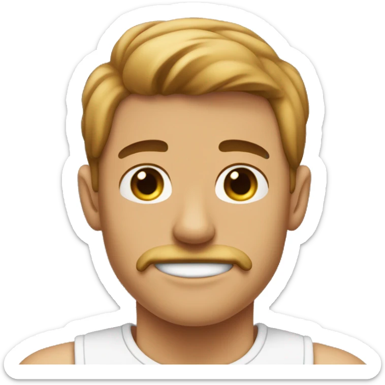 A guy have tan skin from jordan he have a mustache not condensed and littlebit wide nose and he have 16 year old sticker