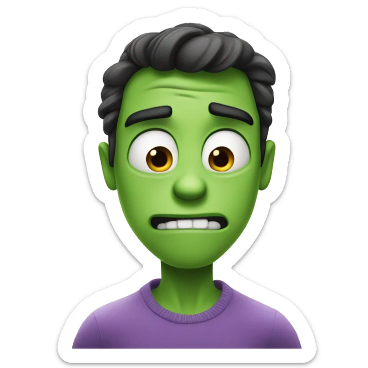 disgust from inside out but the character is a male and he is very cool sticker