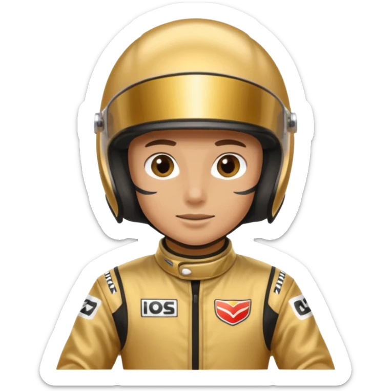 Volant karting seul en or sticker