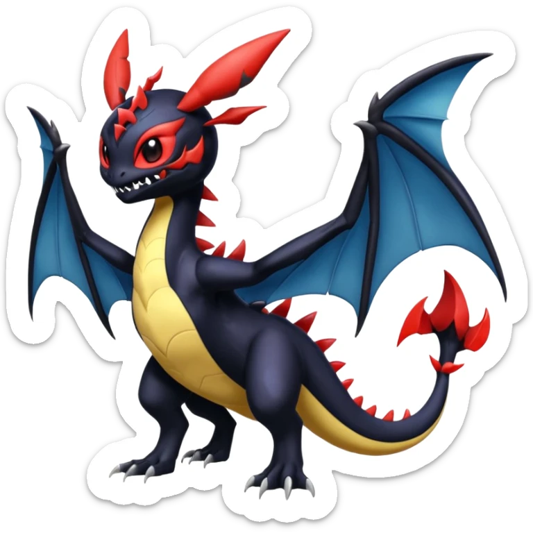 Venom-Stitch-Pikachu-Toothless-Yveltal-Lunala-Fakémon-hybrid-creature (full body)  sticker