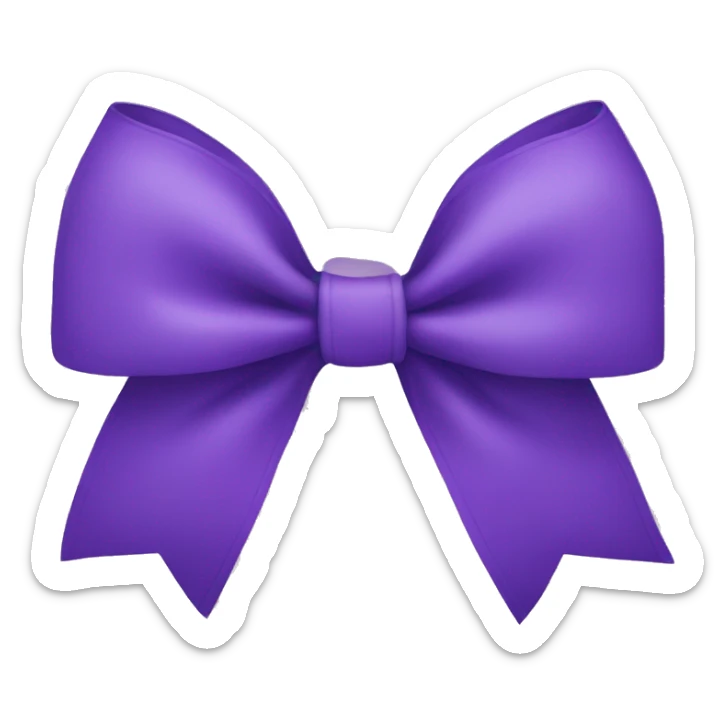 A purple bow sticker