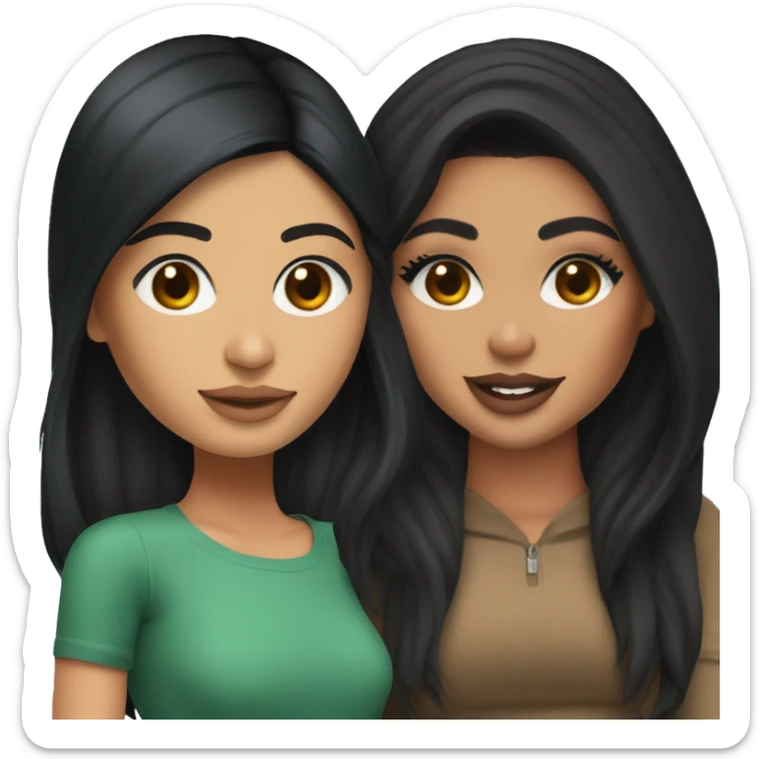 Brunette kylie jenner and bangladesh girl  sticker
