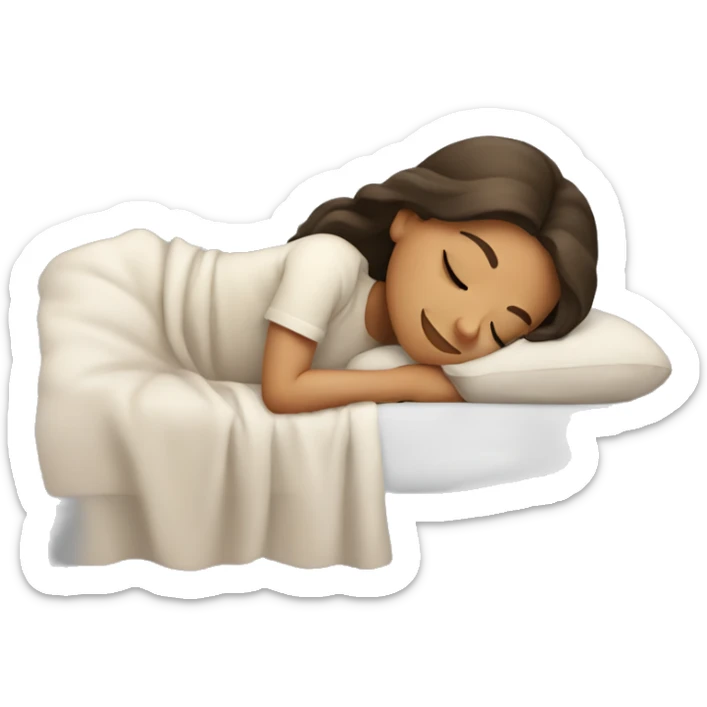 Brunette girl sleeping sticker