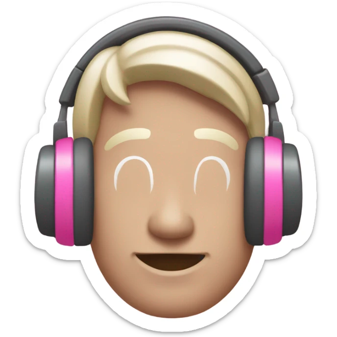 🎧 en rosa  sticker