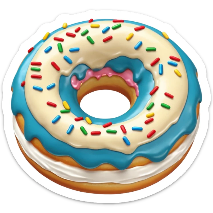 White chocolate donut sticker