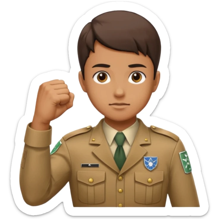 Shinzou wo sasageyo and fist on the chest sticker