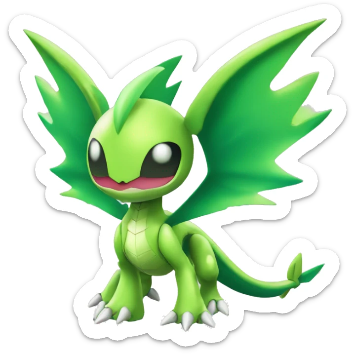 Cool Edgy Chibi Legendary Shiny Fakemon-Pokémon-Genesect-Flygon With Full Body Detailed High Quality sticker
