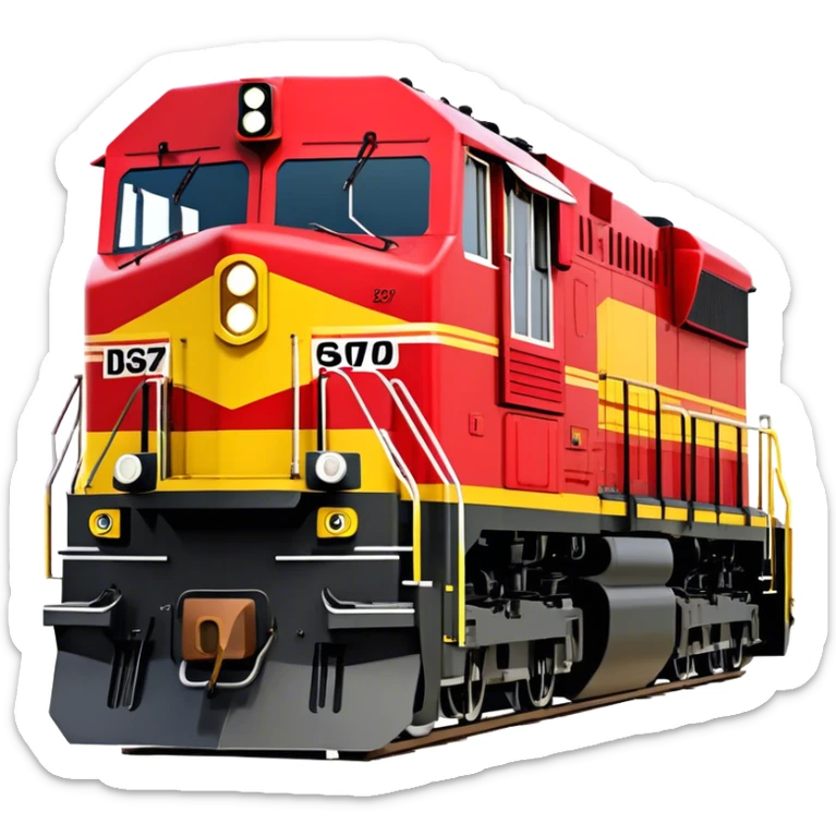 Diesel Locomotive - EMD SD70 (Model Year: 2021) (Iconic colour: Red and yellow) sticker