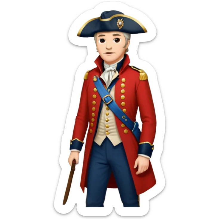 Loyalist Patrick Ferguson at the Revolutionary war Battle of Kings Mountain, with Wolves around him. sticker