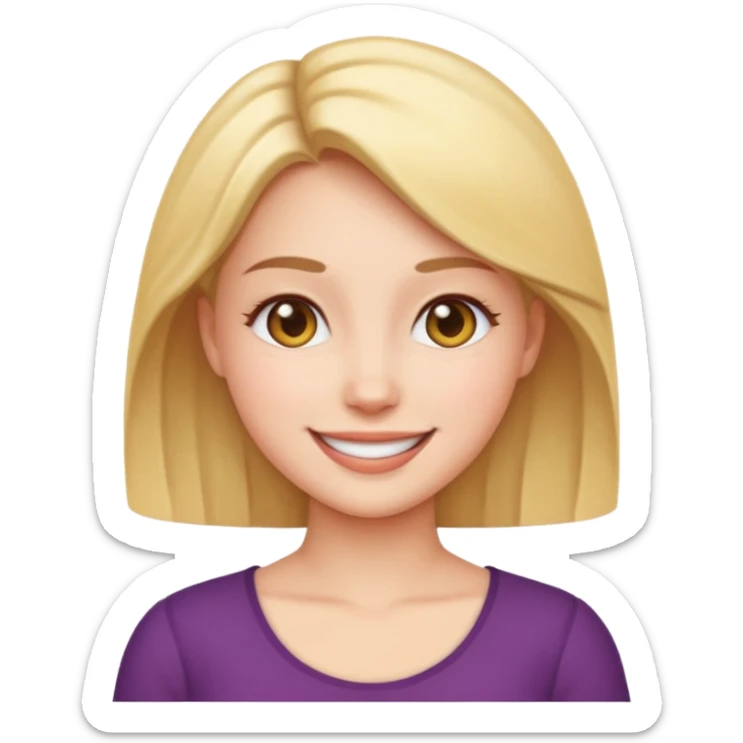 half body women emoji, upper body, waist up, centered, clean background, cute emoji style, high quality sticker