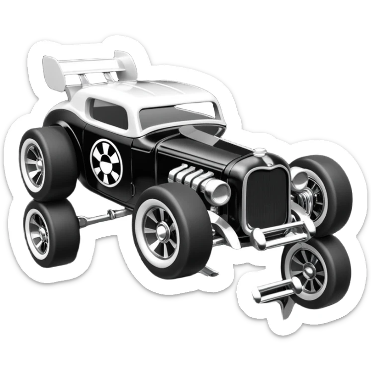 Chrome accented Hot wheels Hot rod Star Wars Death trooper’s race car  sticker