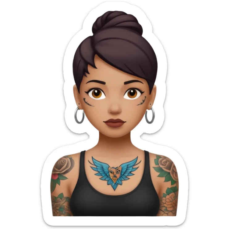 women with tatoos and hightlight that tatoos sticker
