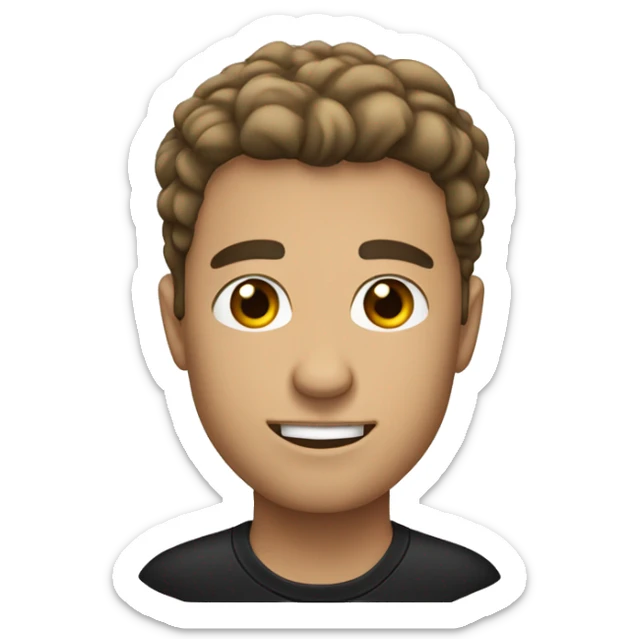 Hombre de piel blanca, con pelo negro, joven de edad  sticker