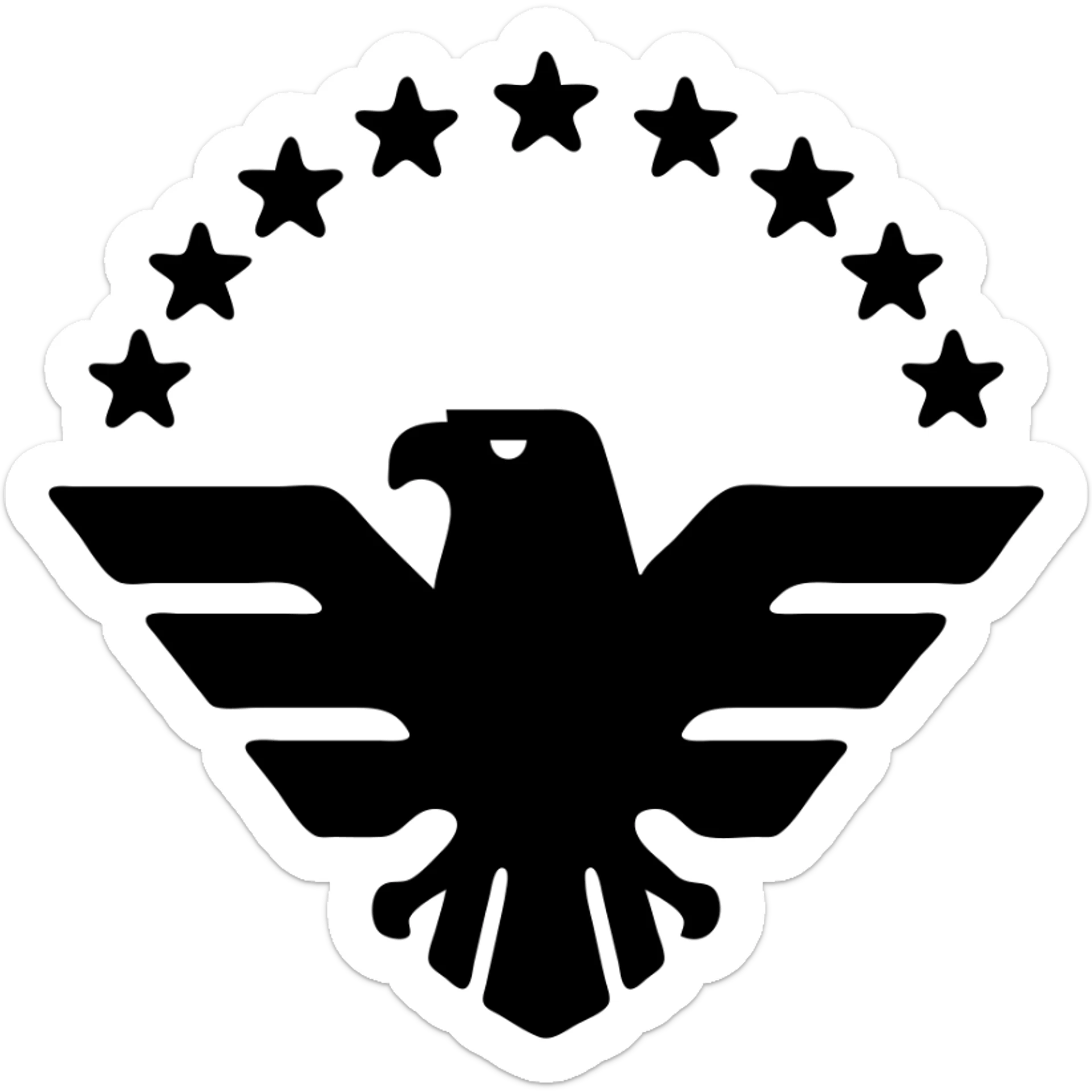 flag of Arstotzka from the game Papers, Please, bold modern icon style sticker