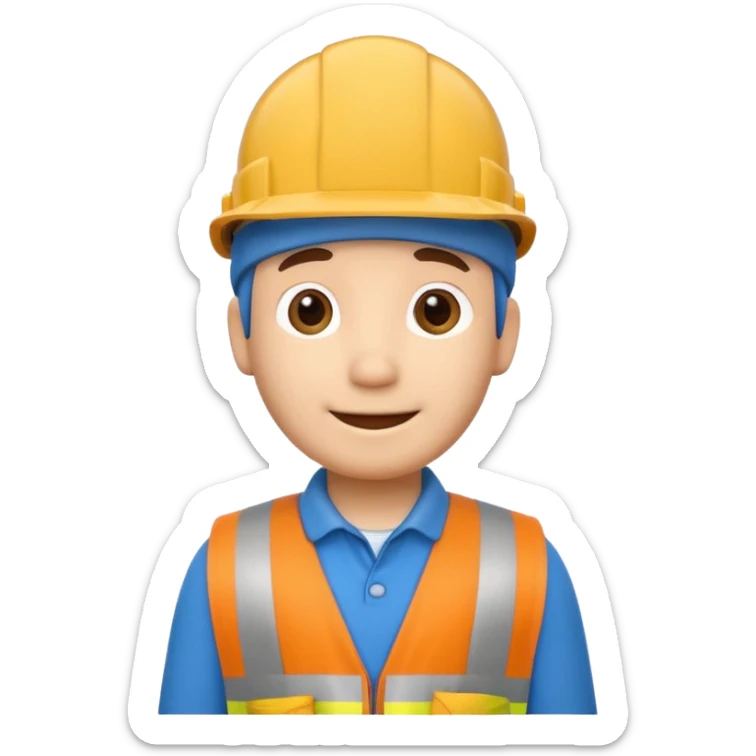 pocoyo trabajando de albayil pero manteniendo el disllo de pocoyo sticker