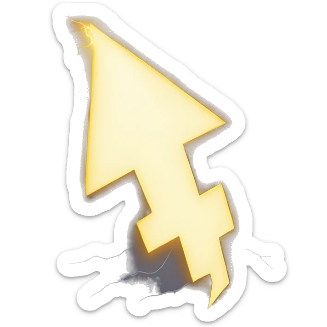 a crack of light referring to a lightning coming out of the ground sticker