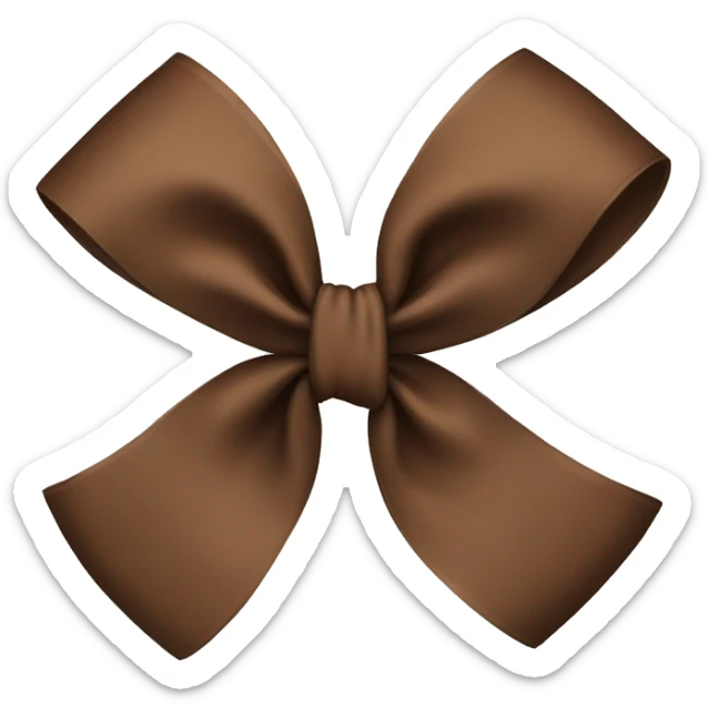 Brown bow sticker