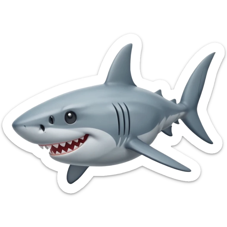 Q el tiburón tenga patas y y q este feliz  sticker