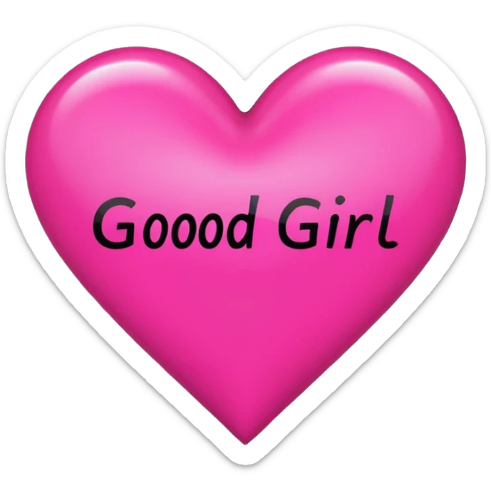 Hot pink heart that says good girl gone bad  sticker