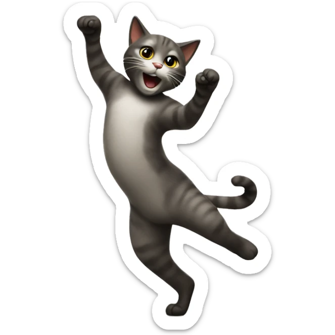 Cat dancing sticker