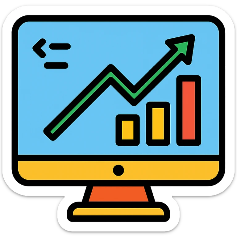 terminal icon in the style of a trading platform, minimalist design sticker