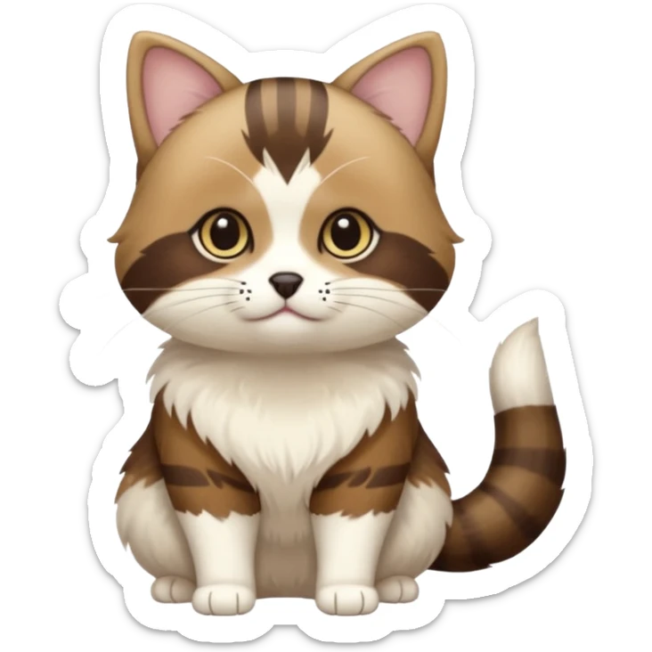 Cacomistle-tanuki-munchkin cat-oncilla-animal-hybrid (full body) sticker