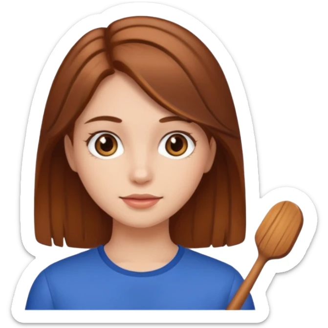 girl with brown and hazel hair sticker