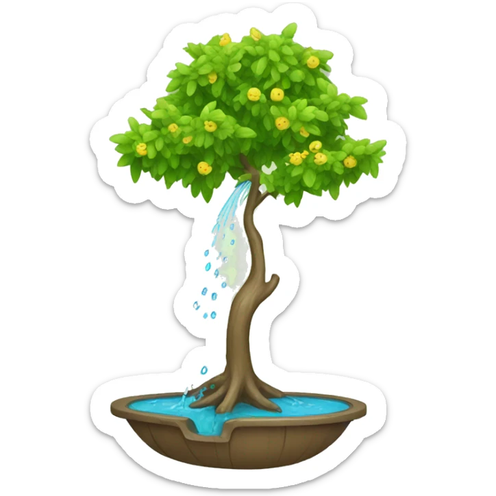 watering tree sticker