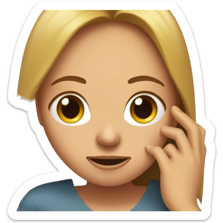 one woman saying something into the ear of another woman closing by hand sticker