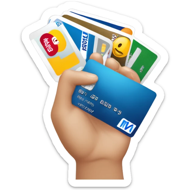 a hand holding 5 credit cards, emv chip, credit card, debit card, amex platinum, American express sticker
