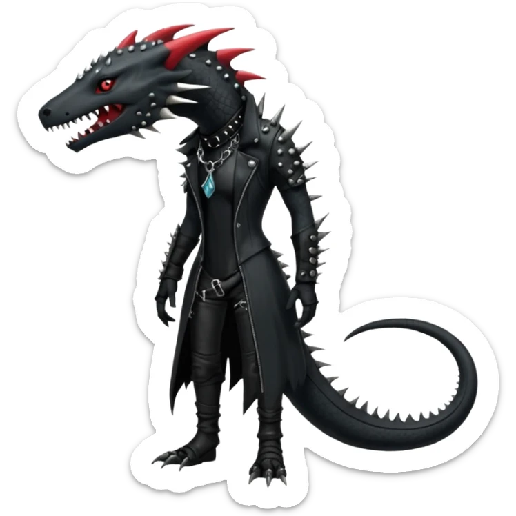 Punk’ish Edgy Badass Dark Gothic Salandit-Aurorus-Amaura-Hybrid-Creature (full body) sticker