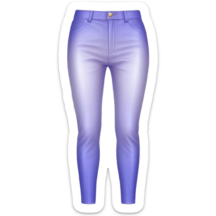 Realistic pair of rose gold to periwinkle ombre leather pants isolated.  sticker